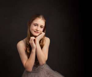 angelic girl in a silver dress by Family and Child Photographer in Basingstoke, Hampshire